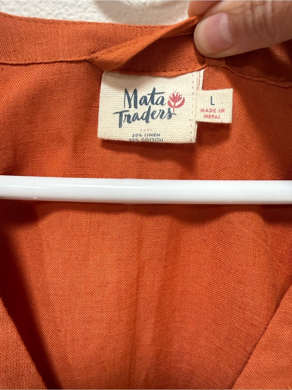 Terracotta Linen Dress - Picture 6 of 9